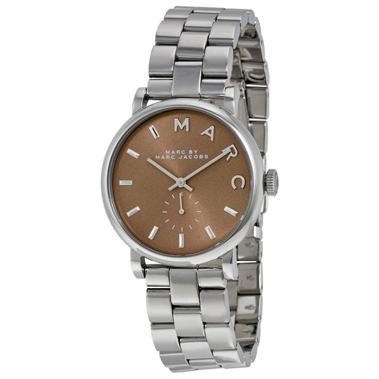 Marc by Marc Jacobs Baker Brown Dial Stainless Steel Ladies Watch MBM3329