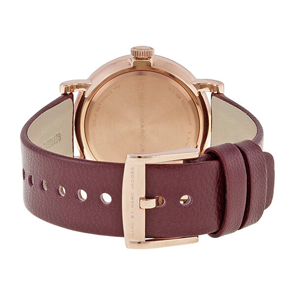 Marc by Marc Jacobs Baker Maroon Dial Moroon Leather Ladies Watch MBM1267