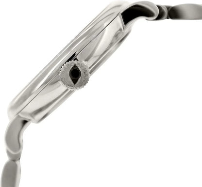 Marc by Marc Jacobs Baker watch side view showing silver case profile and crown