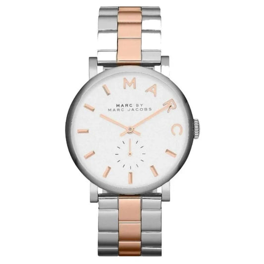 Marc By Marc Jacobs Baker Gold Markers Silver Watch - MBM3312