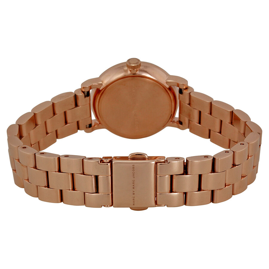 Marc by Marc Jacobs Baker White Dial Rose Gold-plated Ladies Watch MBM3248