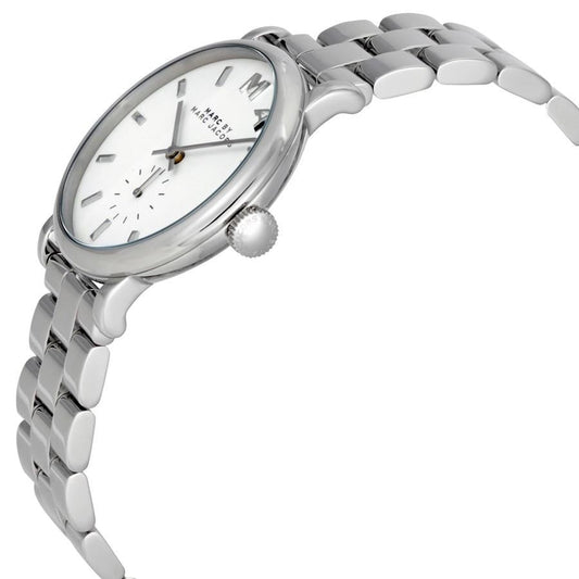 Marc Jacobs Baker White Dial Silver 36mm Ladies Watch MBM3242