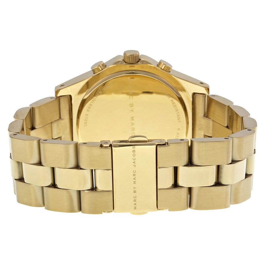 Marc by Marc Jacobs Blade Black Dial Gold Tone Ladies Watch MBM3309