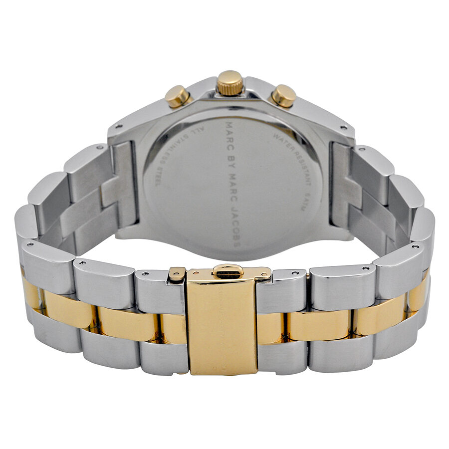 Marc by Marc Jacobs Chronograph Silver Dial Two-tone Ladies Watch MBM3177