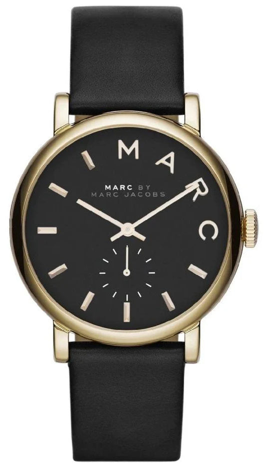 Marc By Marc Jacobs Baker Black Dial Leather Ladies Watch - MBM1269