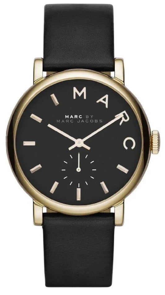 Marc By Marc Jacobs Baker Black Dial Leather Ladies Watch - MBM1269