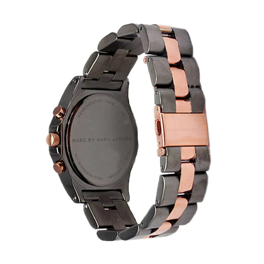 Marc By Marc Jacobs Blade Chronograph Grey Dial Two Tone Watch MBM8583