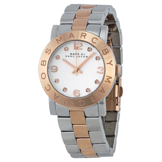 Marc by Marc Jacobs Silver Dial Two-tone Ladies Watch MBM3194