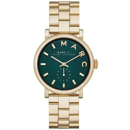Marc by Marc Jacobs Baker MBM3245 ladies watch with green dial and gold-tone bracelet