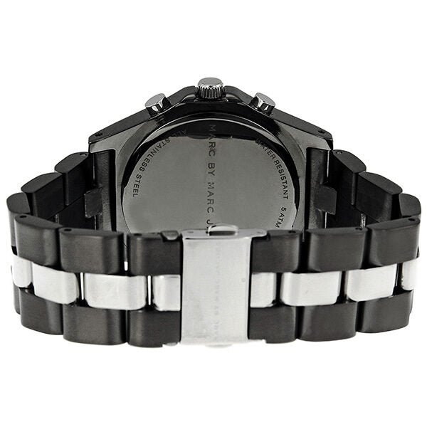 Marc by Marc Jacobs Blade Chronograph Gunmetal and Silver-Tone Ladies Watch MBM3179