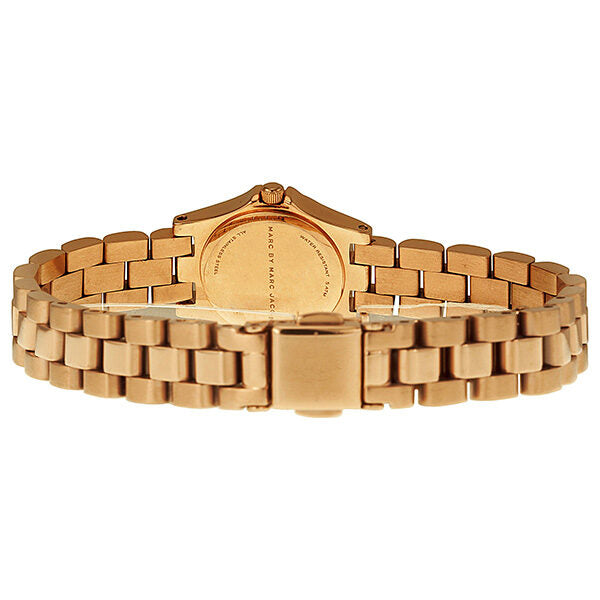 Marc by Marc Jacobs Henry Dinky Blue Dial Rose Gold-Tone Stainless Steel Ladies Watch MBM3204