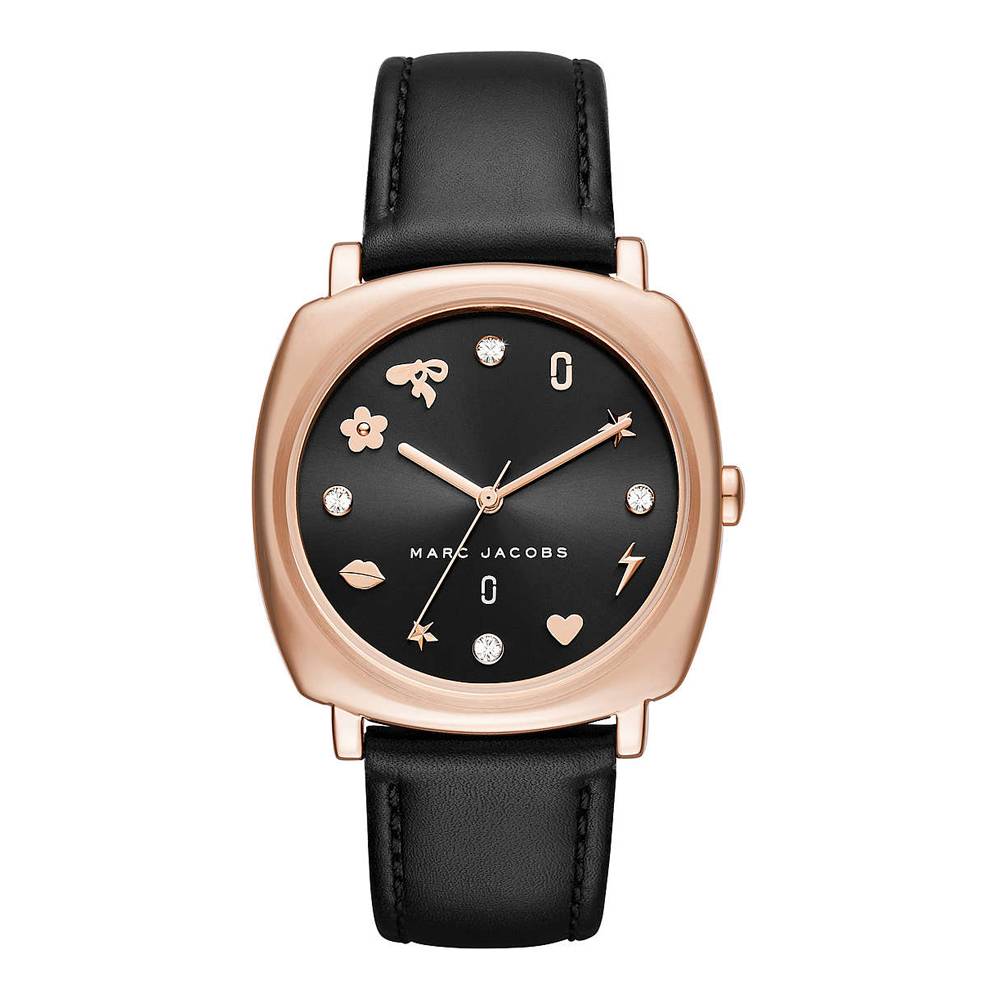 Marc Jacobs Womens 'Mandy' Quartz Stainless Steel and Leather Watch MJ1565