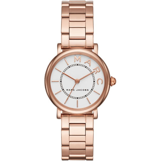 Marc Jacobs MJ3527 rose gold women's watch with white dial and rose gold strap