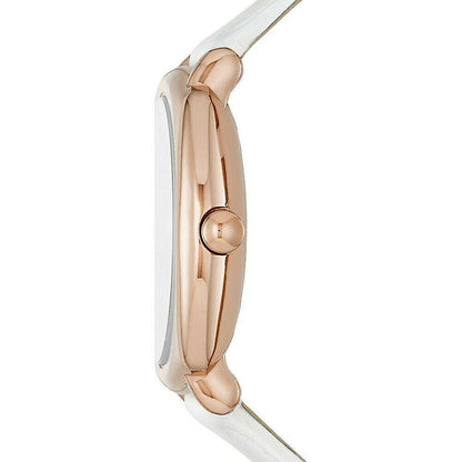 Marc Jacobs White leather White Dial Rose Gold Watch MJ8678