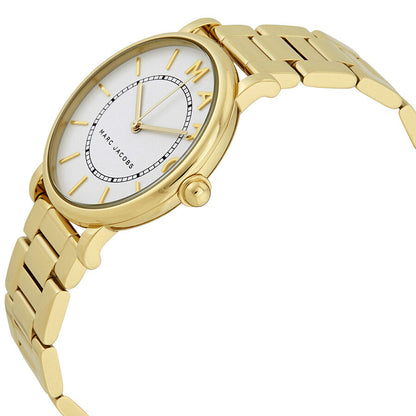 Marc Jacobs Roxy White Dial Gold Steel Strap Women Watch - MJ3522