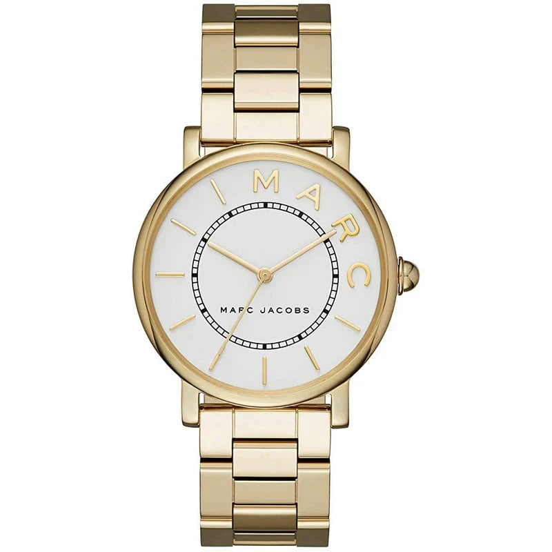 Marc Jacobs Roxy White Dial Gold Steel Strap Women Watch - MJ3522