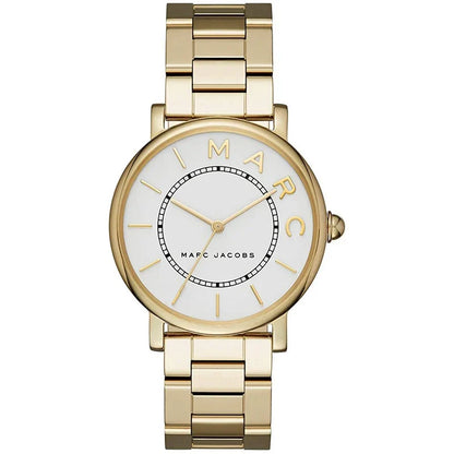 Marc Jacobs Roxy White Dial Gold Steel Strap Women Watch - MJ3522