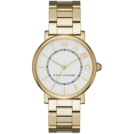 Marc Jacobs Roxy White Dial Gold Steel Strap Women Watch - MJ3522