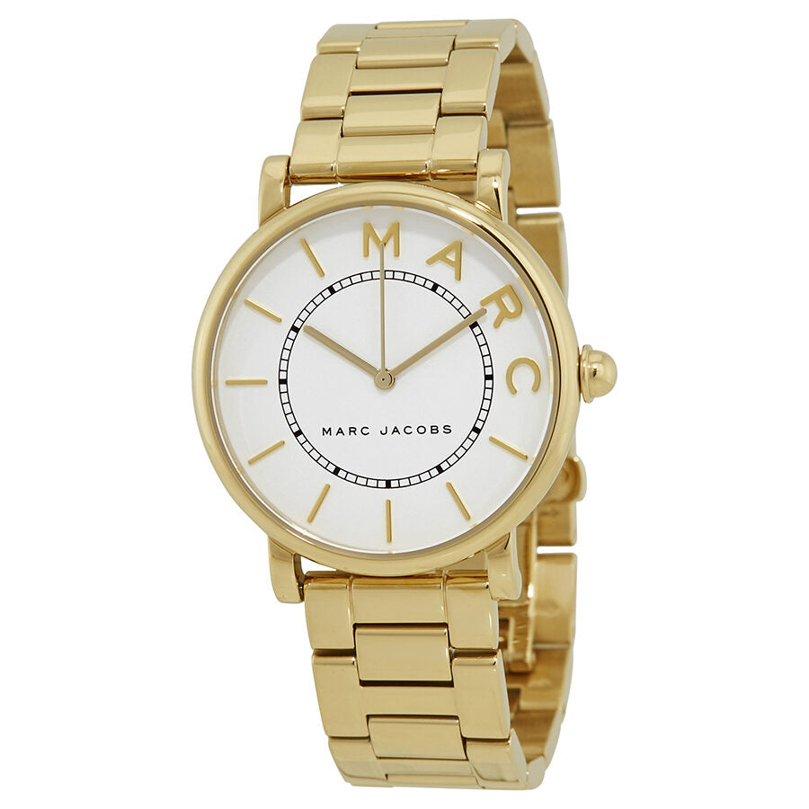 Marc Jacobs Roxy White Dial Gold Steel Strap Women Watch - MJ3522