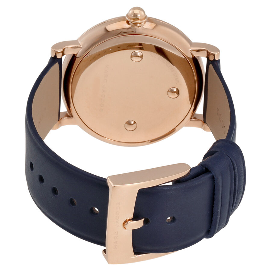 Marc Jacobs Roxy Navy Blue Dial Ladies Leather Watch MJ1534