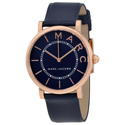 Marc Jacobs Roxy Navy Blue Dial Ladies Leather Watch MJ1534