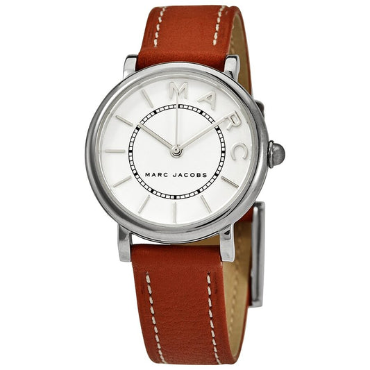Marc Jacobs Roxy White Brown Leather Dial Silver Watch MJ1572