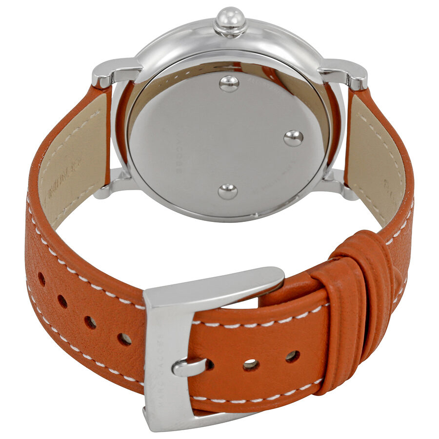 Marc Jacobs Roxy Quartz White Dial Brown Leather Ladies Watch MJ1571