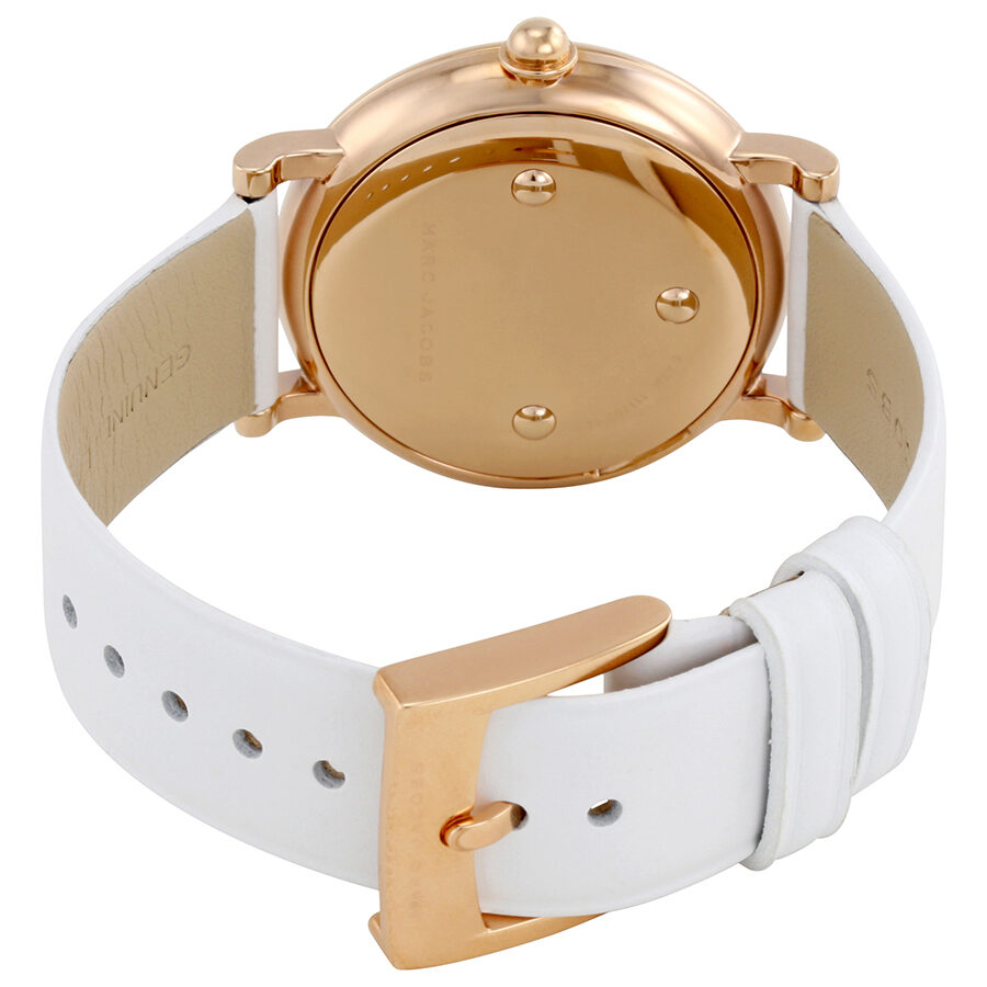 Marc Jacobs Roxy White Dial White Leather Ladies Watch MJ1561