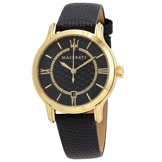 Maserati Epoca Black Leather Strap Women's Watch - R8851118501