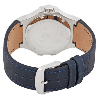 Maserati Potenza Blue Dial Blue Leather Men's Watch R8851108015