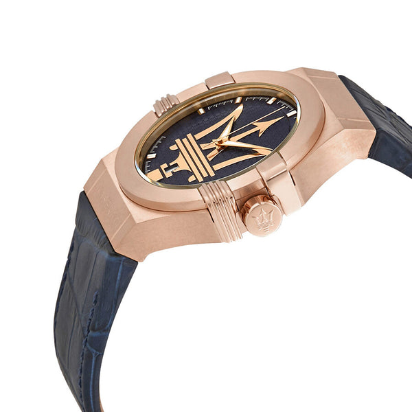 Maserati Potenza Blue Dial Leather Strap Men's Watch R8851108027