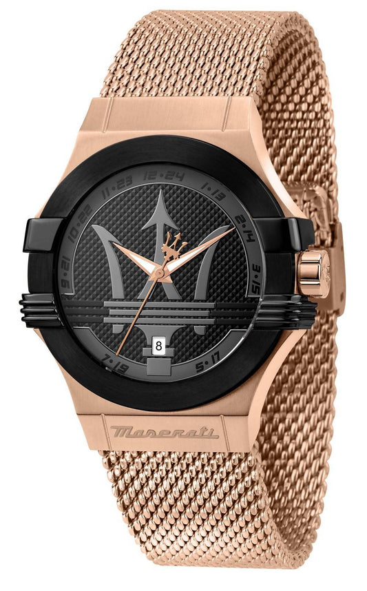 Maserati Potenza Rose Gold Mesh Bracelet Unisex Watch R8853108009