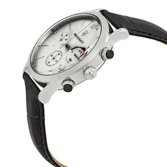 Maserati Ricordo Silver Dial Black Leather Men's Watch R8871633001