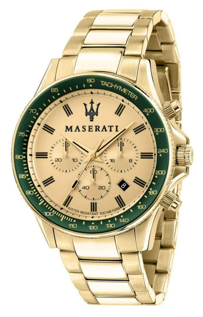 Maserati Sfida Analog Yellow Dial Men's Watch R8873640005