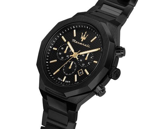 Maserati Stile Black Chronograph Men's Watch R8873642005