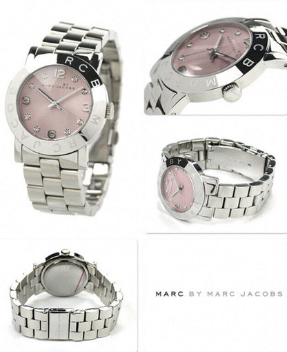 Marc by Marc Jacobs Amy MBM3300 multiple views showing front, angle, and wrist positions