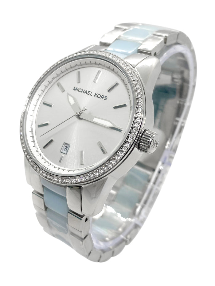 Michael Kors Parker Blue aand Silver Women's Watch - MK6348