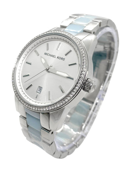 Michael Kors Parker Blue aand Silver Women's Watch - MK6348