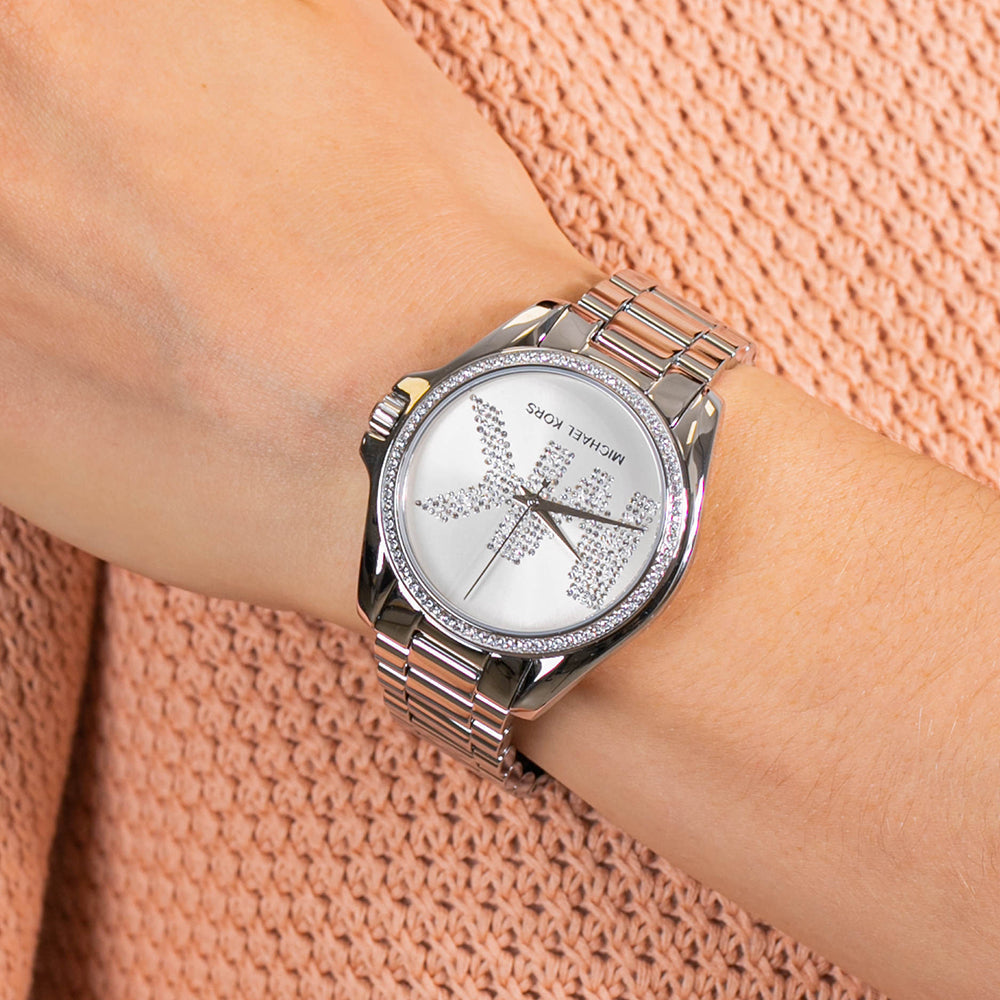 Michael Kors Bradshaw Analogue Silver-Tone Women's Watch - MK6554
