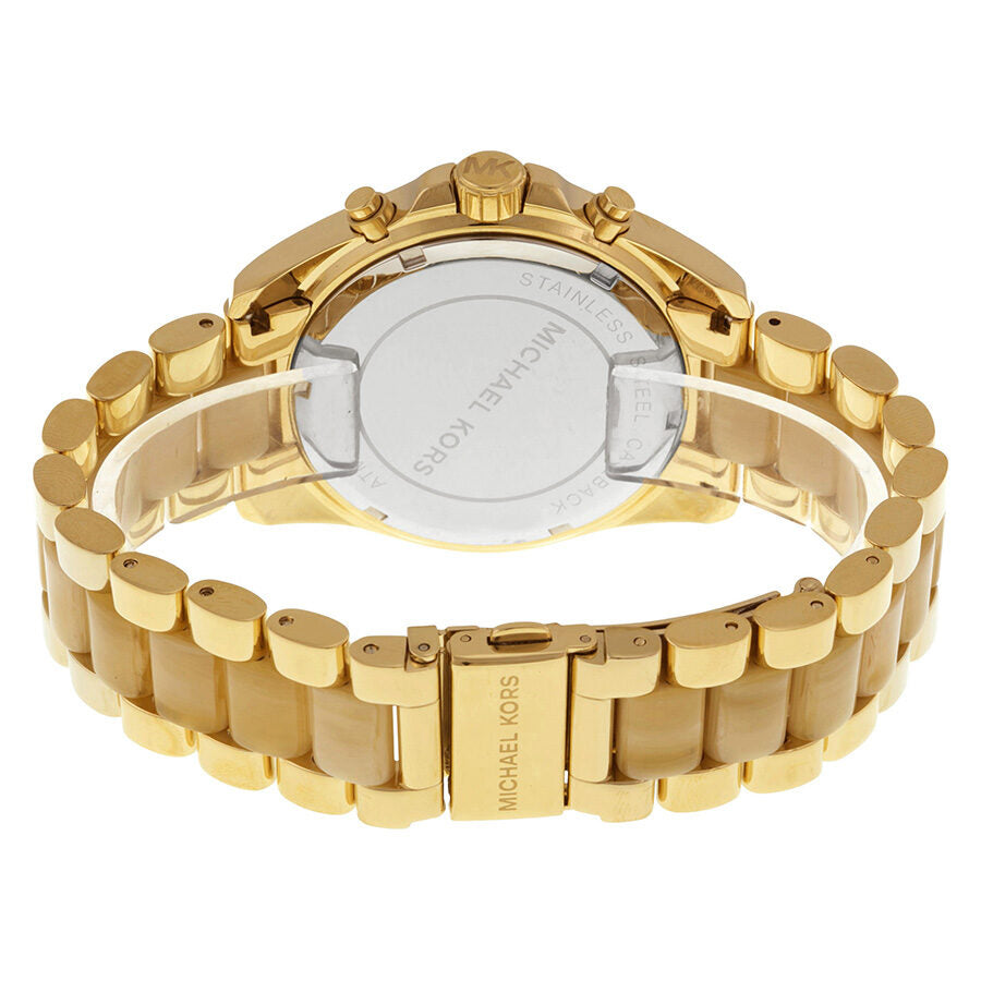 Michael Kors Bradshaw Champane Dial Chronograph Gold-Tone Stainless Steel Ladies Watch MK5722