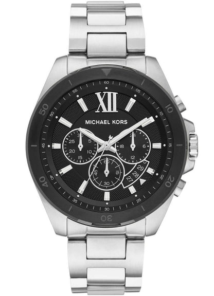 Michael Kors Brecken Chronograph Black Dial Silver Men's Watch - MK8847