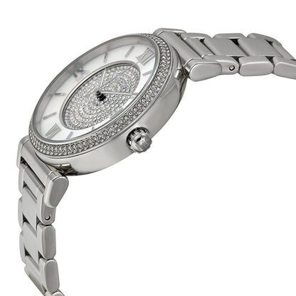 Michael Kors Caitlin Silver Crystal Pave Silver-Tone Women's Watch - MK3355