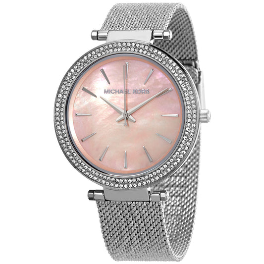 Michael Kors Crystal Pink Mother of Pearl Dial Ladies Watch MK4518