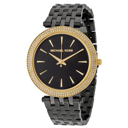 Michael Kors Darci Black Dial Black Ion-plated Women's Watch - MK3322