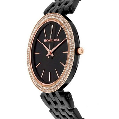 Michael Kors Darci Crystal Paved Black Dial Ladies Watch MK3407