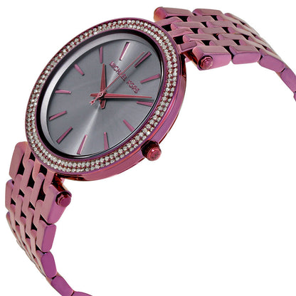 Michael Kors Darci Gunmetal Dial Plum Ion-Plated Women's Watch - MK3554