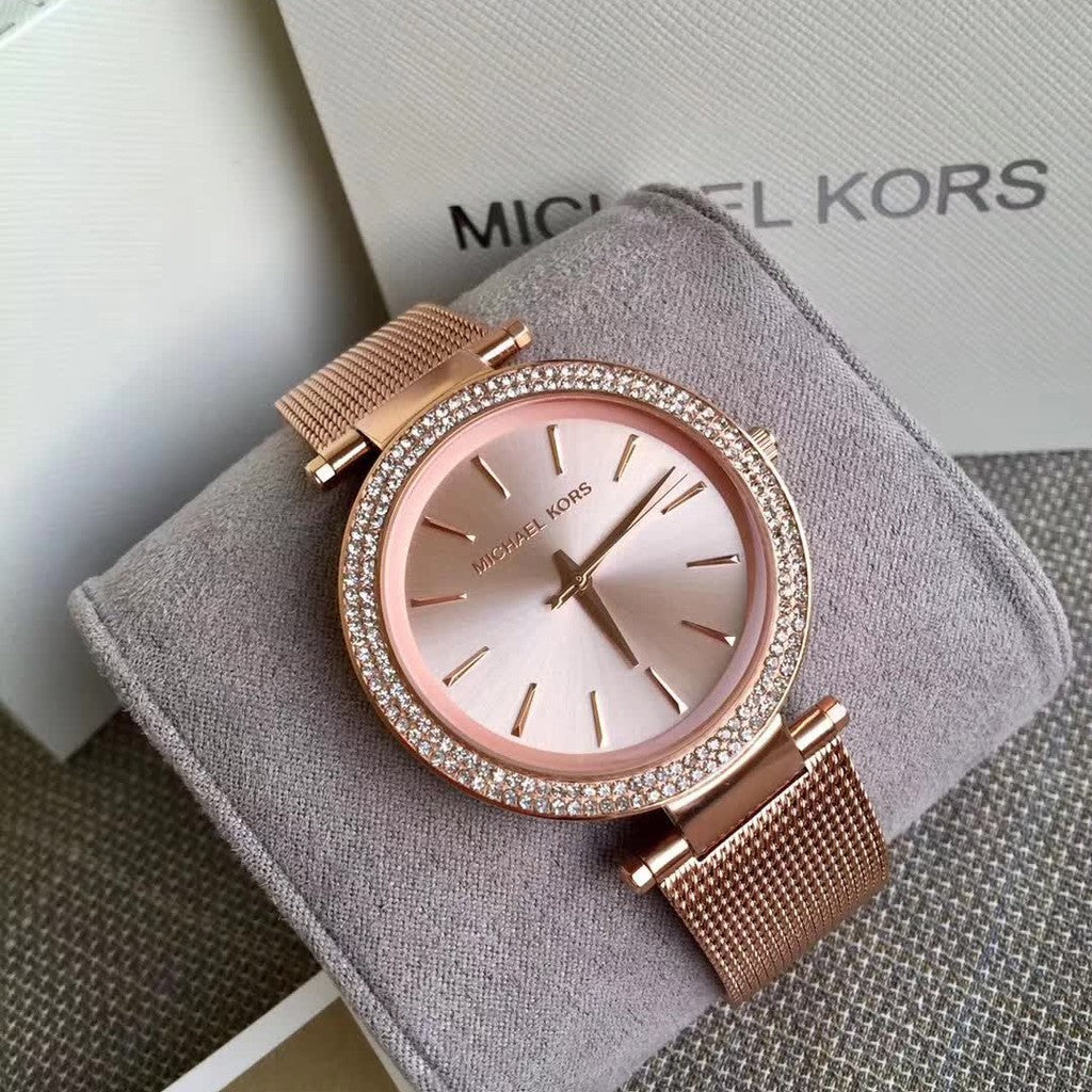 Michael Kors Darci Rose Gold Mesh Strap Women's Watch - MK3369