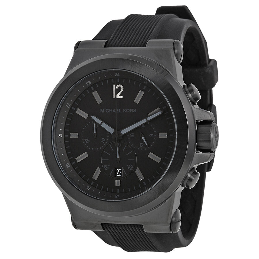 Michael Kors Dylan Black Silicone Strap Men's Watch MK8152