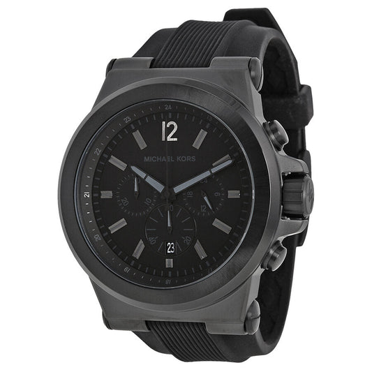Michael Kors Dylan Black Silicone Strap Men's Watch MK8152