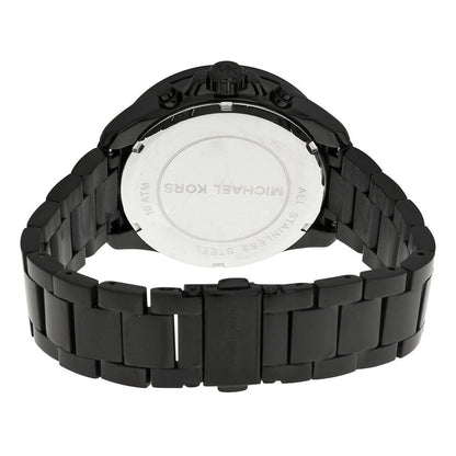 Michael Kors Everest  Chronograph Rose Dial Black Ion-plated Ladies Watch MK5879